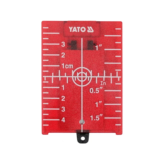 YATO Vörös, lézer szintező célkártya mágnessel 75x105x3,2mm (YT-30464)