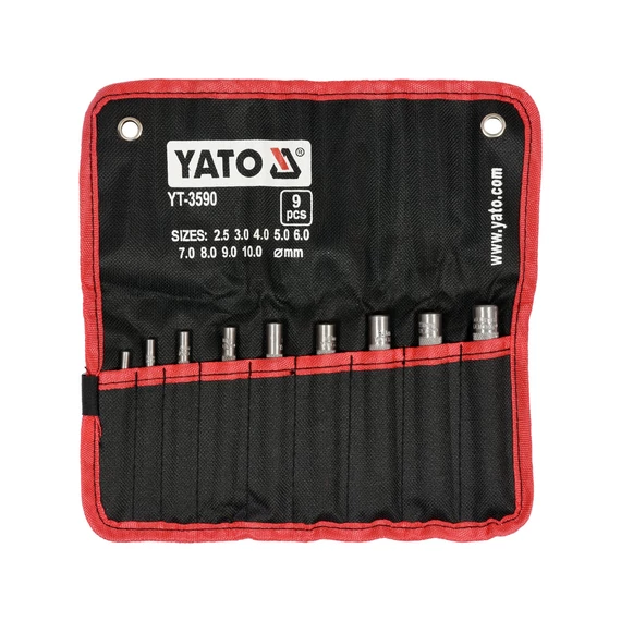 YATO Bőrlyukasztó készlet 9 részes (2,5-10mm) (YT-3590)