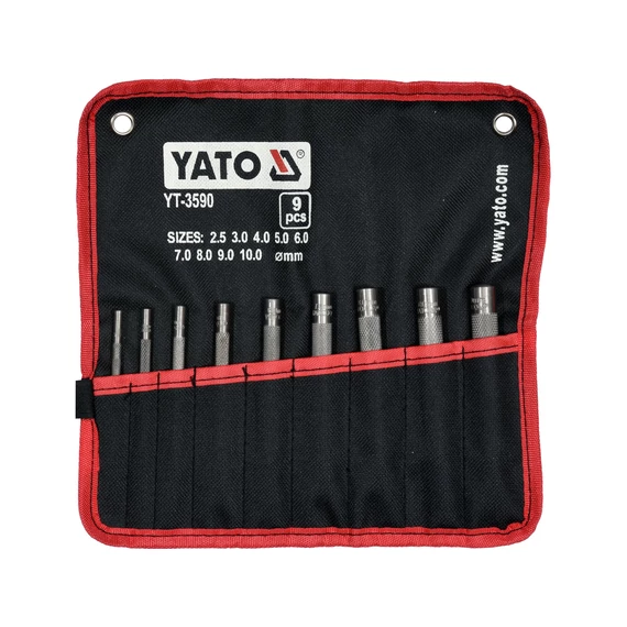 YATO Bőrlyukasztó készlet 9 részes (2,5-10mm) (YT-3590)