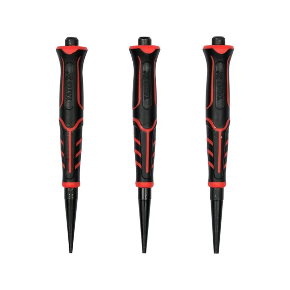 YATO Lyukasztó készlet, 0,8-1,6-2,4mm, 125mm, 3db-os