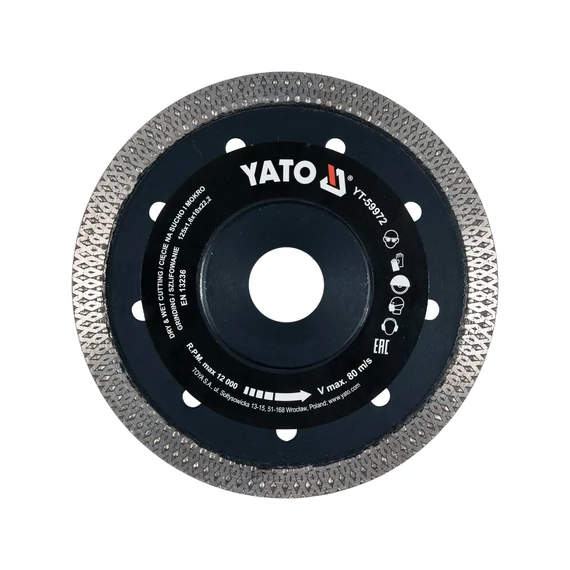 YATO Gyémánt vágótárcsa 125mm, folytonos (YT-59972)