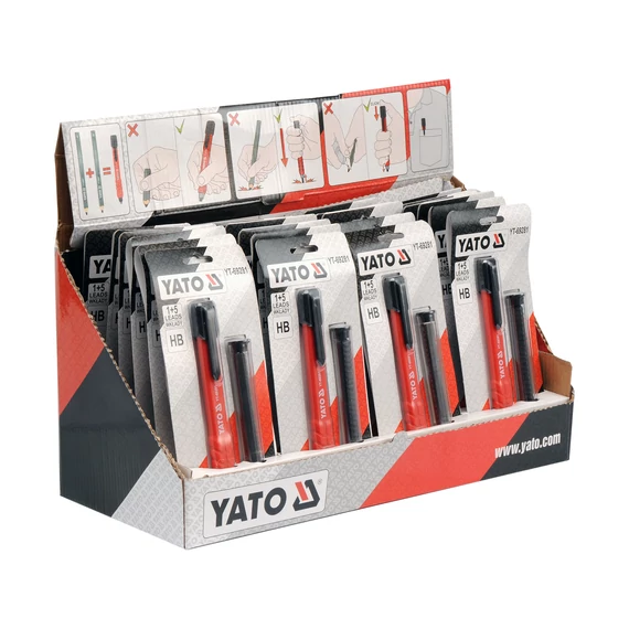 YATO Tölthető kőművesceruza + grafit (YT-69281)