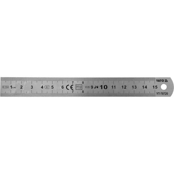 YATO Rozsdamentes acél vonalzó 150mm (YT-70720)