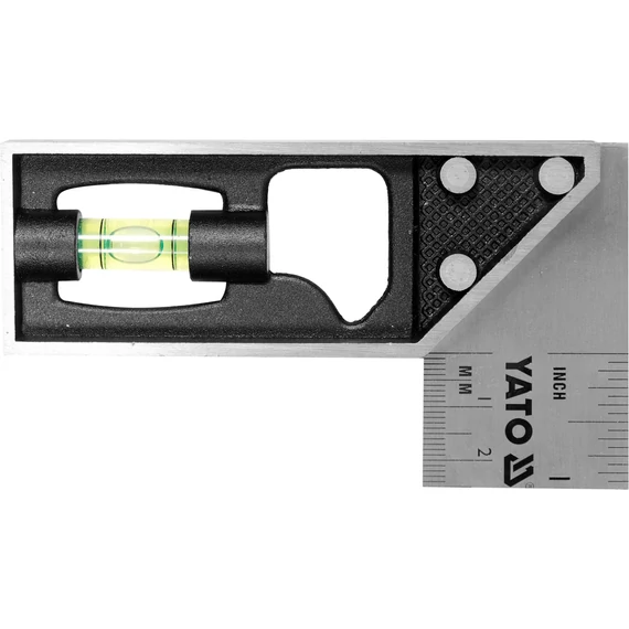 YATO Rozsdamentes vonalzó vízmértékkel 150mm (YT-70843)