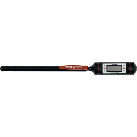 YATO Elektronikus hőmérő szondával, LCD képernyő 130mm -50°C+300°C (YT-72971)