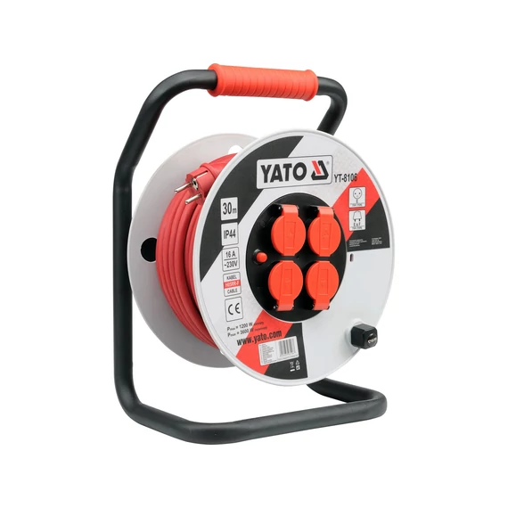 YATO Kábeldob, fémvázas 30m (3x2,5mm) (YT-8106)
