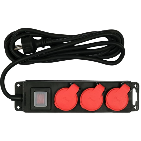 YATO 3 kimenetes hosszabbító kábel/elosztó 3m, 3500W, földeléssel, IP44 (YT-81240)