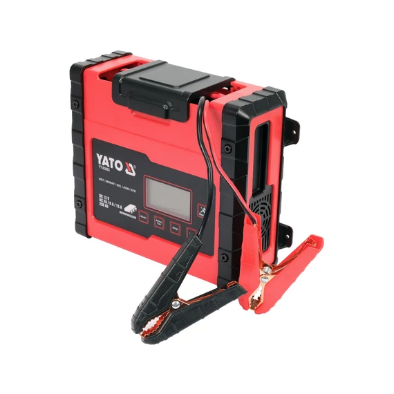 YATO LCD Kijelzős elektronikus akkumulátortöltő 12V/2A/8A/15A 200Ah (YT-83003)