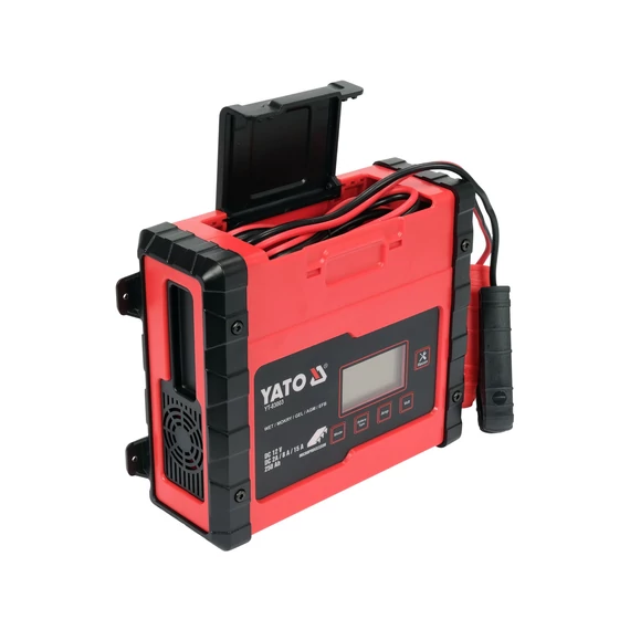 YATO LCD Kijelzős elektronikus akkumulátortöltő 12V/2A/8A/15A 200Ah (YT-83003)
