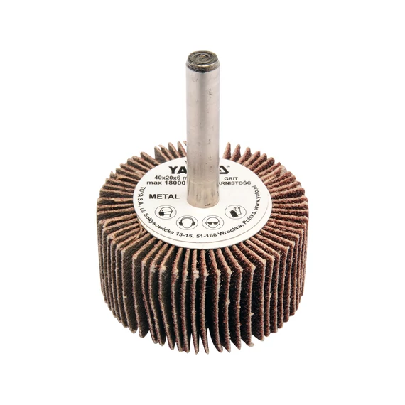 YATO Csapos lamellás, legyező csiszolókorong 40 x 20 x 6 mm / P60