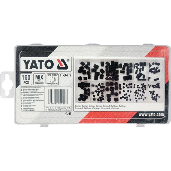 YATO Hernyócsavar készlet 160db-os (YT-06777)