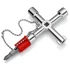 KNIPEX Kapcsolószekrény kulcs TwinKey 76mm (00 11 03)