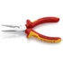 KNIPEX SZIGETELT Telefon (rádió) fogó egyenes 160mm (25 06 160)